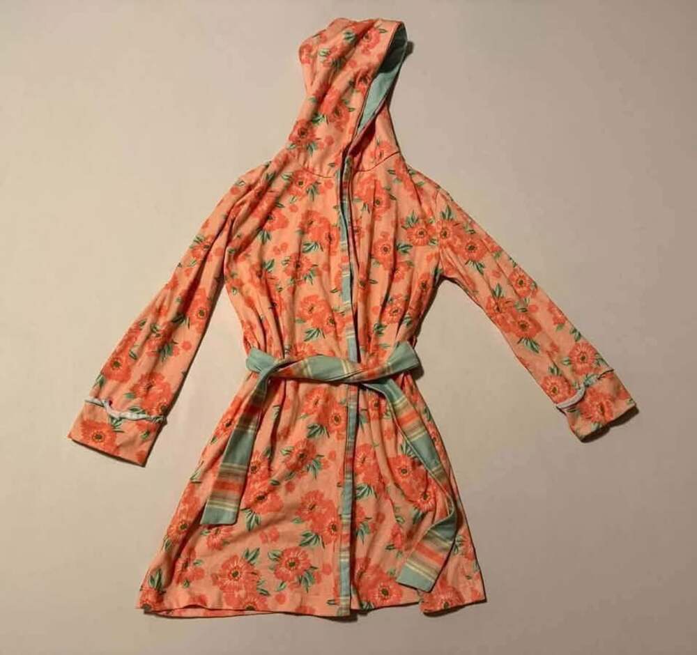 Matilda Jane Summer Showers Floral Hooded Robe Peach Girls size 8-10